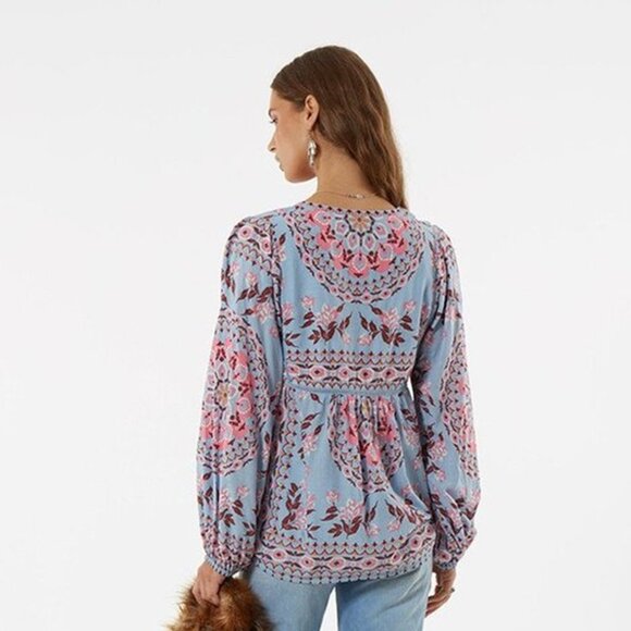 Spell Pandora Aquamarine Blouse XS b71 - Picture 3 of 10